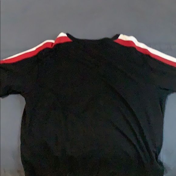 black with white and red striped shirt - Picture 3 of 4